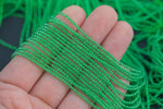 2mm Crystal Round 1 or 2 or 5 or 10 STRANDS- 14.5 inch strand- Apple Green