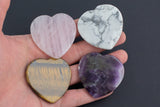 Natural Gemstone Flat Heart Shaped- 50mmx5mm