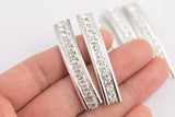 2-Hole Spacer Spacers Tubes Rhinestone Spacer 50x8mm Curved Double Hole Spacers Silver White Gold 5 pcs