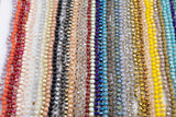 NEW COLORS! 6mm- Single Wrap Knotted crystal necklaces. Long Hand-Knotted Crystal- 36inches long! - Long Necklace