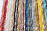 NEW COLORS! 6mm- Single Wrap Knotted crystal necklaces. Long Hand-Knotted Crystal- 36inches long! - Long Necklace