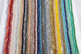 NEW COLORS! 6mm- Single Wrap Knotted crystal necklaces. Long Hand-Knotted Crystal- 36inches long! - Long Necklace