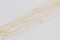 Gold Filled Freshwater Pearl Rosary Chain, Wholesale, BULK Low Price, Chain by foot- Hand made In House Permanent Jewelry Chain
