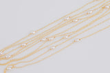 Gold Filled Freshwater Pearl Rosary Chain, Wholesale, BULK Low Price, Chain by foot- Hand made In House Permanent Jewelry Chain