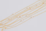 Gold Filled Freshwater Pearl Rosary Chain, Wholesale, BULK Low Price, Chain by foot- Hand made In House Permanent Jewelry Chain