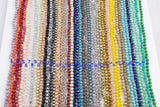 NEW COLORS! 6mm- Single Wrap Knotted crystal necklaces. Long Hand-Knotted Crystal- 36inches long! - Long Necklace