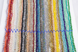 NEW COLORS! 6mm- Single Wrap Knotted crystal necklaces. Long Hand-Knotted Crystal- 36inches long! - Long Necklace