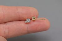 Raindrop 18kt Gold Birthstone Stud 2 Solitare Design CZ Earring- 2 pcs per order- 5x7mm BEAUTIFUL EARRINGS!