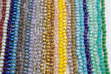 NEW COLORS! 6mm- Single Wrap Knotted crystal necklaces. Long Hand-Knotted Crystal- 36inches long! - Long Necklace