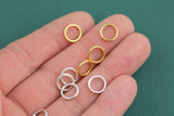 6 Pieces Heavy Closed Ring 1.2mm thick Ring size PEWTER Toggles 10mm 1374-8190