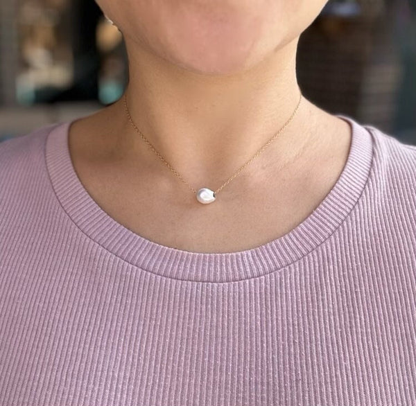 9-10mm Large hole pearl- High Quality Freshwater Pearl- 1 pc