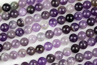 Natural AMETHYST Gemstone Beads Round 6mm, 8mm, 10mm- In full 15.5 Strand Smooth Gemstone Beads