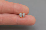Raindrop 18kt Gold Birthstone Stud 2 Solitare Design CZ Earring- 2 pcs per order- 5x7mm BEAUTIFUL EARRINGS!