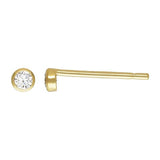 SI Diamond- Lab Diamond- Gold Filled Stud Earring, 14k Gold Filled, Made in USA, Tiny Gold Earring- 2 pcs