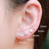 SI Diamond- Lab Diamond- Gold Filled Stud Earring, 14k Gold Filled, Made in USA, Tiny Gold Earring- 2 pcs
