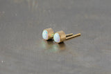 Opal Stud Gold Filled Earring- Gold Filled Stud Earring, 14k Gold Filled, Made in USA, Tiny Gold Earring- 2 pcs