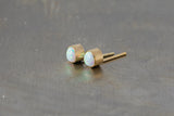 Opal Stud Gold Filled Earring- Gold Filled Stud Earring, 14k Gold Filled, Made in USA, Tiny Gold Earring- 2 pcs