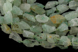 Natural Phantom Quartz Matte Rough Raw Unpolished Crystal Quartz Nugget Beads 15.5" Strand Gemstone Beads
