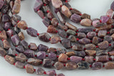 Natural Pink Spinel Nuggets - Approximately 8mm-10mm wide by 13mm long - Full Strand 15-15.5 inches Gemstone Beads