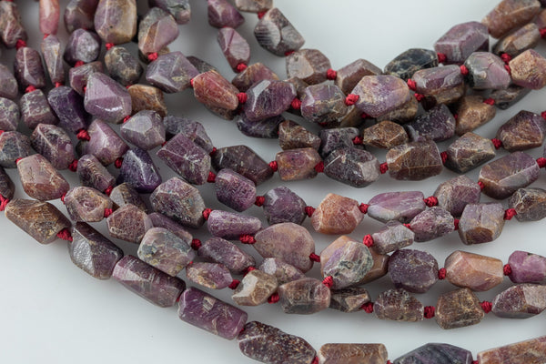 Natural Pink Spinel Nuggets - Approximately 8mm-10mm wide by 13mm long - Full Strand 15-15.5 inches Gemstone Beads