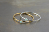 Minimalist Opal Ring - Gold Filled Opal Stack Ring, 14k Gold Filled Ring, Made in USA, Thin Gold Ring- Wholesale Pricing- Limited time