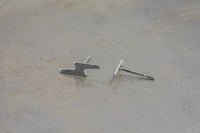 Tiny Lightning Studs Earrings, Gold, Silver- Sterling Silver- Gold Filled- USA made- Wholesale- 2 pcs per order