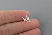 Tiny Lightning Studs Earrings, Gold, Silver- Sterling Silver- Gold Filled- USA made- Wholesale- 2 pcs per order