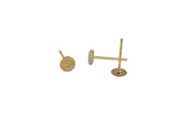 2pc 18kt Gold Earrings Glue On Earrings- 2 pcs Per order- 5mm Earring