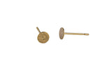 2pc 18kt Gold Earrings Glue On Earrings- 2 pcs Per order- 5mm Earring