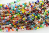 4mm Crystal Rondelle 1 or 2 or 5 or 10 STRANDS- 14 inch strand- mixed