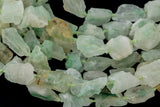 Natural Phantom Quartz Matte Rough Raw Unpolished Crystal Quartz Nugget Beads 15.5" Strand Gemstone Beads