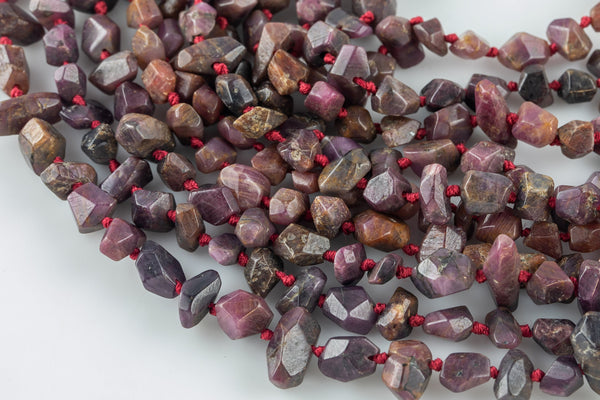 Natural Multi Color Spinel High Quality in Center Drilled Nuggets- Full 15.5 Inch Strand