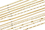 Gold Filled Chain by the Foot - USA Made Wholesale Chain - 14K Permanent Jewelry Chain Chains Perfect For Permanent Jewelry -Made in USA