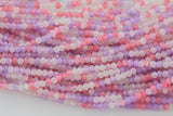 3-4mm Crystal Rondelle 1 or 2 or 5 or 10 STRANDS- 14 inch strand- mixed