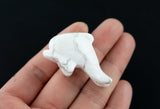 1 Pc Dolphin White Howlite Animal Figurine Super Cute about 2"