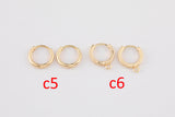 4pc Gold Filled Earring Hoops Lever Back one touch w/ open link Lever Hoop earring Nickel free Lead Free for Earring Charm Making Findings
