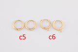 4pc Gold Filled Earring Hoops Lever Back one touch w/ open link Lever Hoop earring Nickel free Lead Free for Earring Charm Making Findings