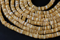 AAA Golden Mother of Pearl 4mm 6mm 8mm Heishi Beads 15.5" Strand Shell Beads