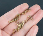 Brass Bails - Can be used to attach anything for example a charm to a earring - Solid Brass- 5x10mm