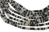 Natural Black white Mother of Pearl 4mm 6mm 8mm Heishi Beads 15.5" Strand Shell Beads