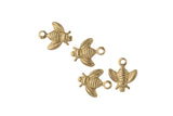 Gold Filled Bee Shell Charm- 14/20 Gold Filled- USA Product-6mm- 2 pieces per order