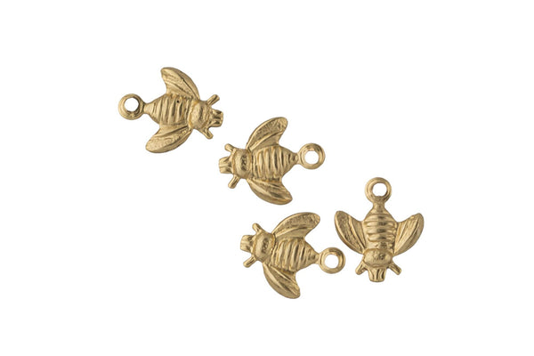 Gold Filled Bee Shell Charm- 14/20 Gold Filled- USA Product-6mm- 2 pieces per order