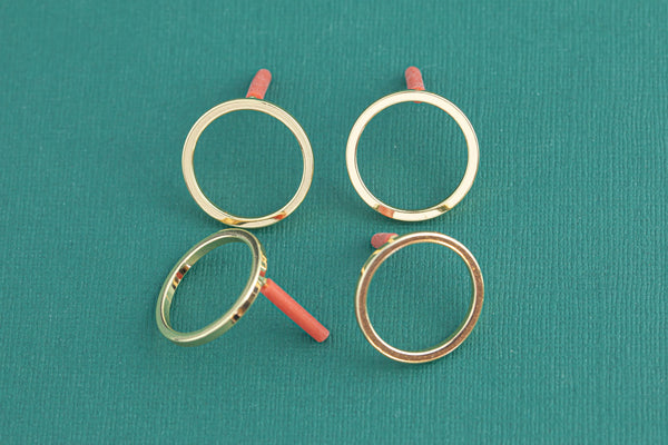 12mm Hoop earrings Large Gold plated brass earring post Hoop rings Gold Brass earring charms earring earring findings jewelry supply