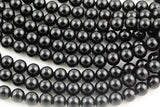 Natural Black Obsidian Smooth Beads 4mm 6mm 8mm 10mm AAA High Quality 15.5" Strand Gemstone Beads