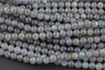 Blue Flashes~ AAA Natural Blue Labradorite 2mm 4mm 6mm 7mm 8mm 10mm Round Beads 15.5" Strand