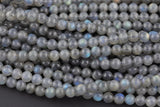 Blue Flashes~ AAA Natural Blue Labradorite 2mm 4mm 6mm 7mm 8mm 10mm Round Beads 15.5" Strand
