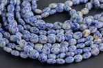 Natural Sodalite -Puffy Oval- 8x10mm-Special Shape- Full Strand Gemstone Beads