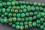 Natural Rare Green Jade Smooth Beads 4mm 6mm 8mm 10mm Round Beads 15.5" Strand Gemstone Beads