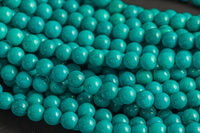 Green Turquoise, High Quality in round, 4-8mm Smooth Gemstone Beads