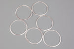 Brushed Silver Soldered Flat Rings--5 Sizes-- 15mm 20mm 25mm 30mm 35mm 40mm